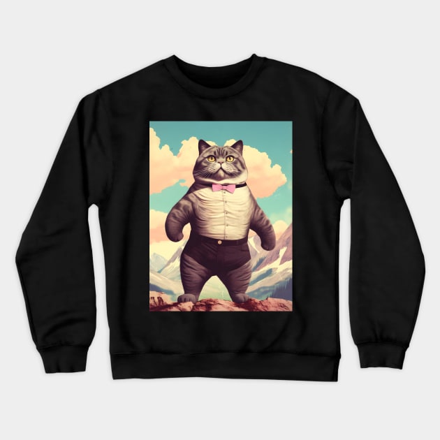 The Beefcake Kitty Brigade - Fisher Crewneck Sweatshirt by KittyStampedeCo